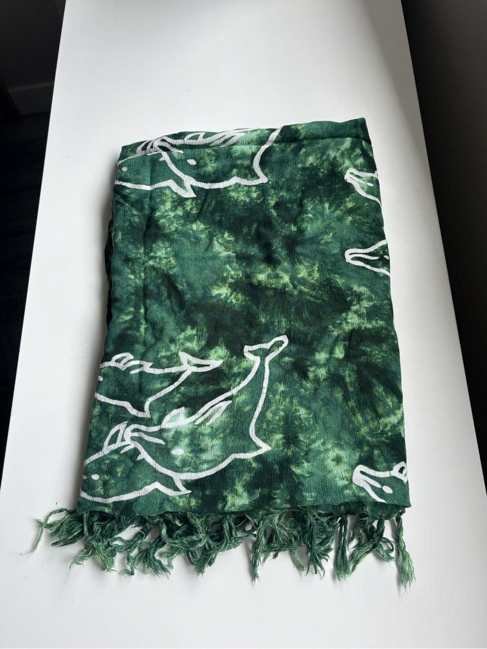 Green dolphin women’s sarong beach cover up scarf/shawl